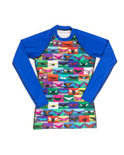 Load image into Gallery viewer, Chelsea Kohl x Whale Trust Rash Guard in Blue
