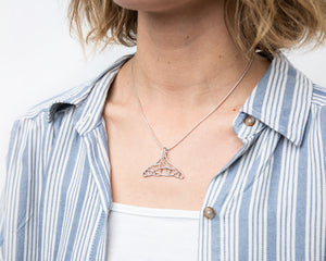 Nancy Miller x Whale Trust Whale Tail Necklace in Platinum